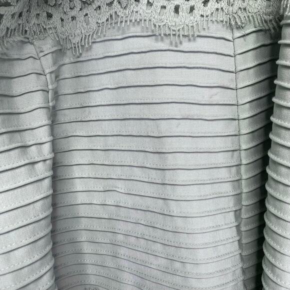 Tadashi Shoji Strapless Lace Evening Gown Womens XS Sage Formal Floor Length - Picture 6 of 12